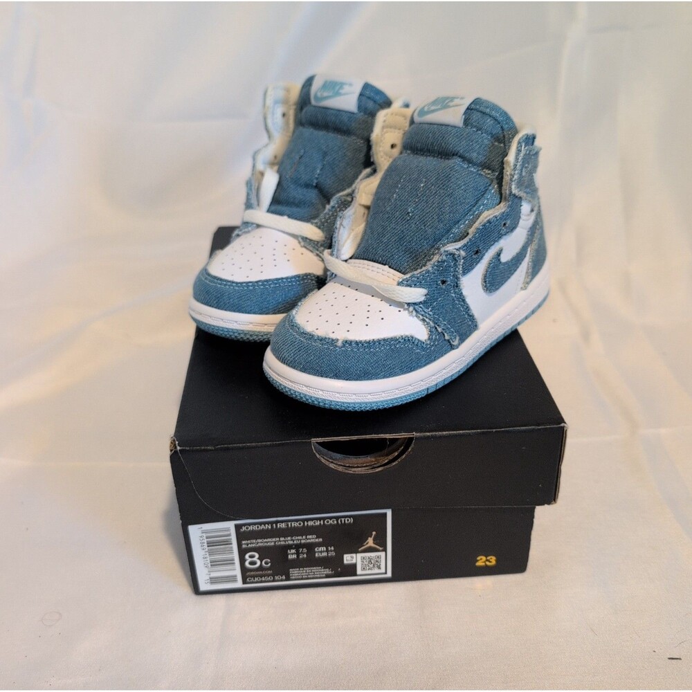 Jordan 1 High OG Denim Toddler Size 8C  CU0450-104 Jordan Retro Baby Infant